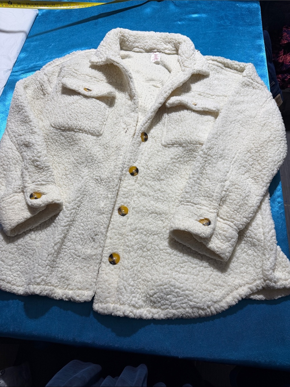 No Boundaries Cream Sherpa Puffer Jacket for Kids